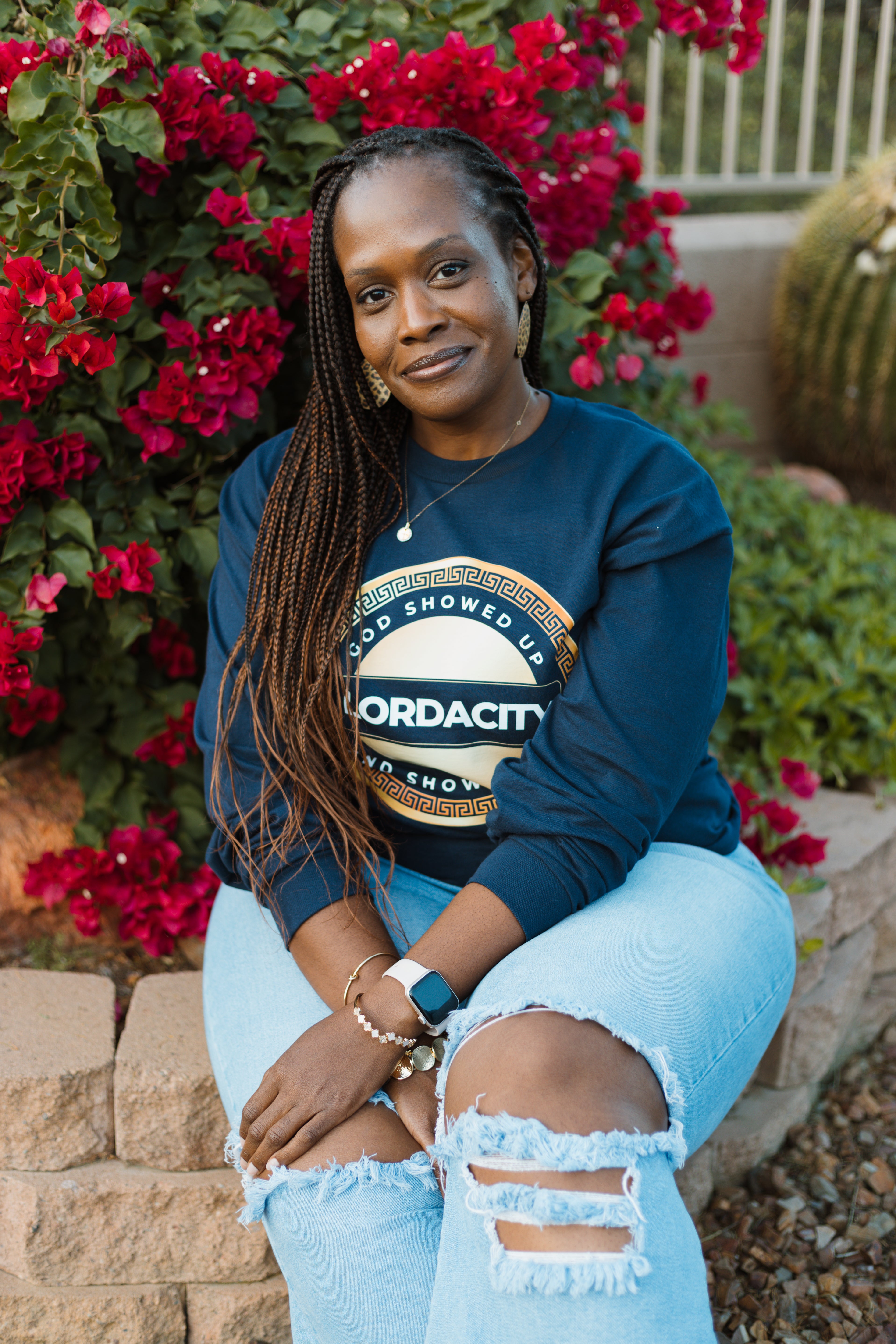 God Showed Up and Showed Out - Long Sleeve Shirt
