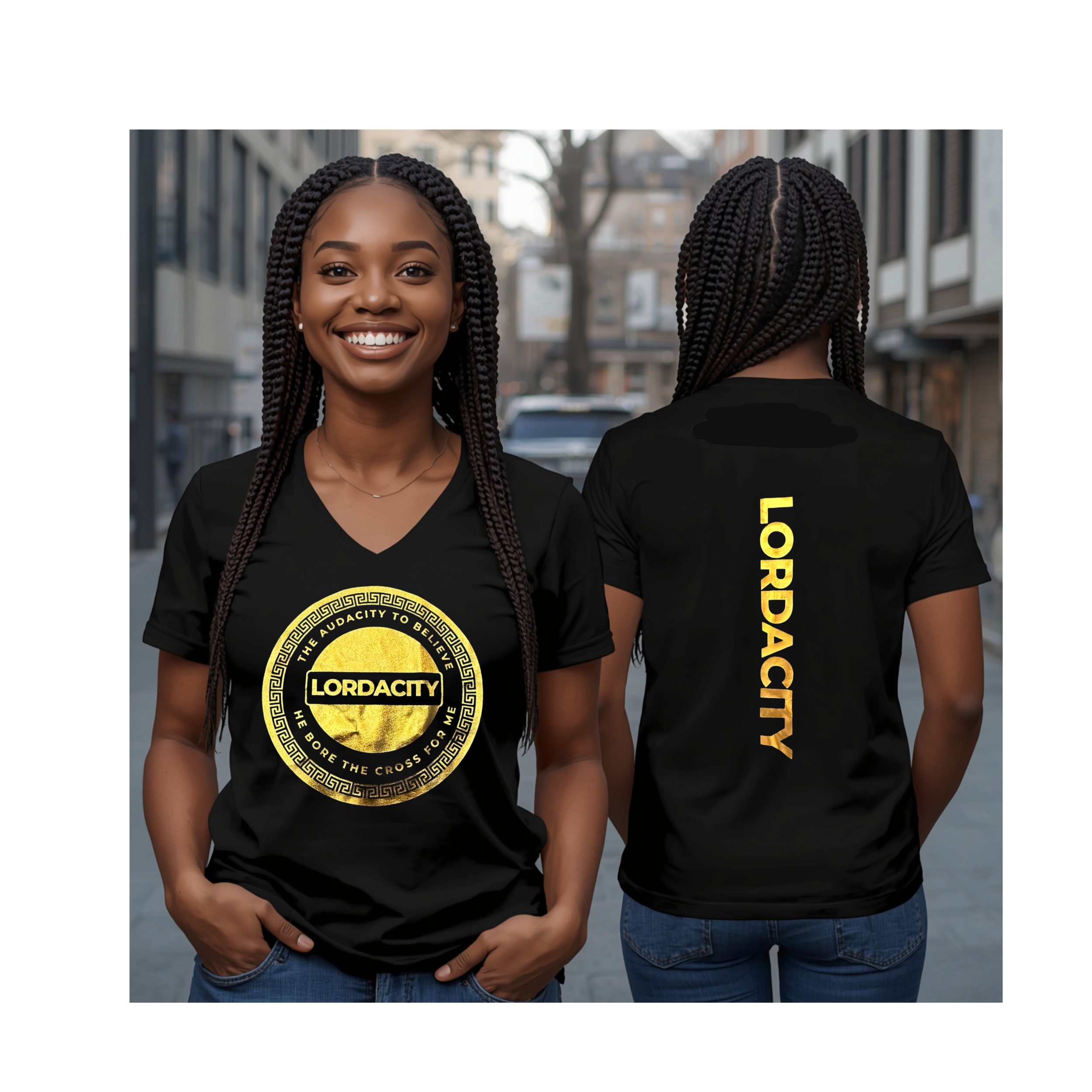 He Bore the Cross for Me – Gold Edition Tee