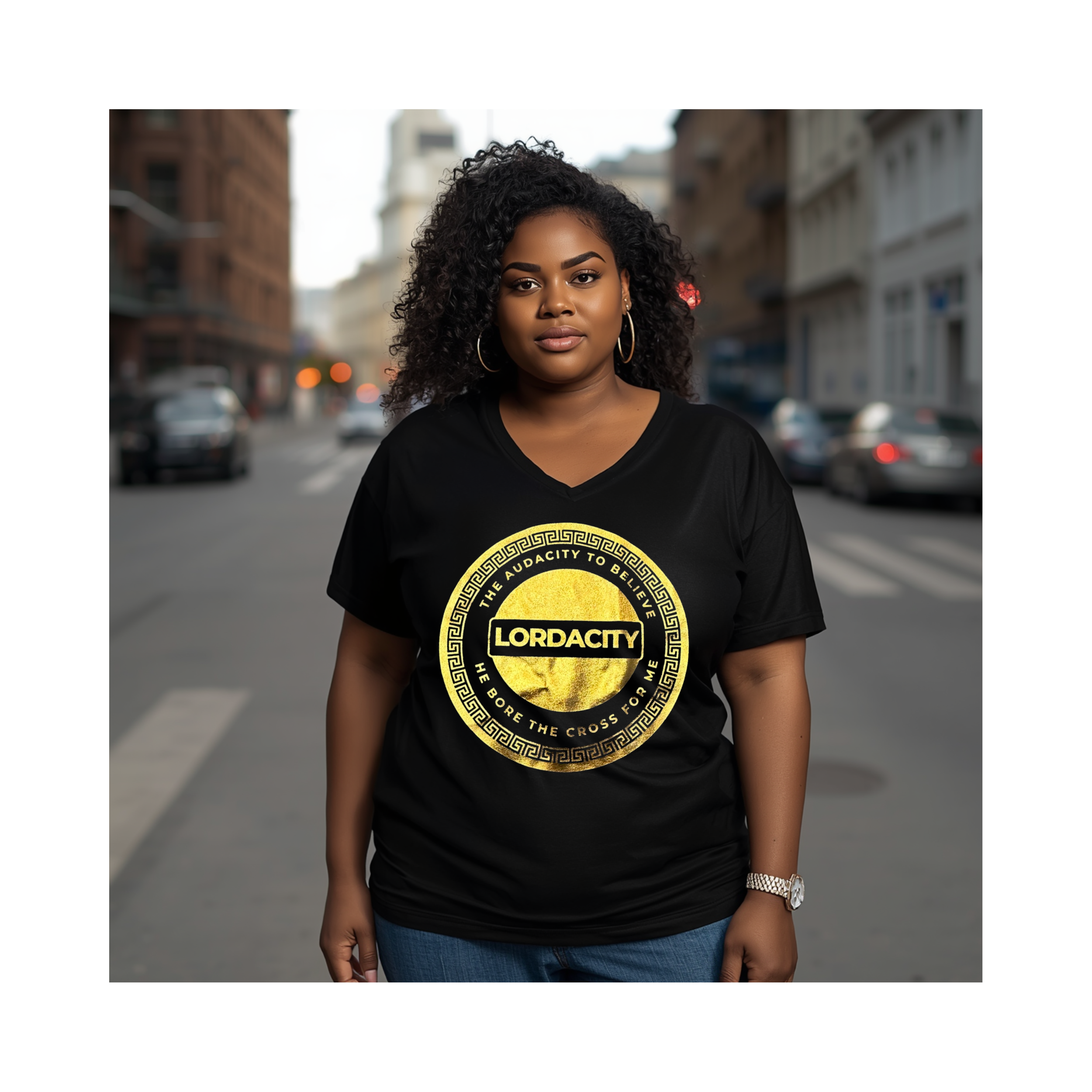 He Bore the Cross for Me – Gold Edition Tee