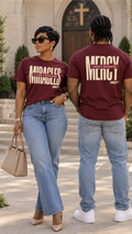 Mercy & Miracles Tee — Maroon